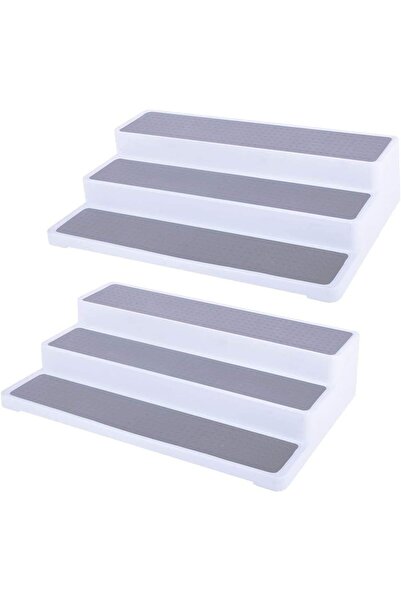 Arabest 2 Pieces 3-Tier Spice Rack Modern Design Waterproof and Non Skid Shel...