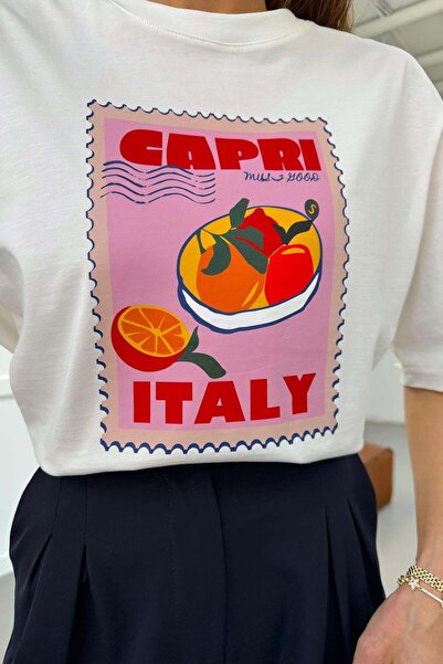 mylove تيشيرت مطبوع كابري إكرو