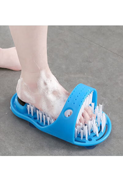 BSMBIOO Plastic foot massage brush – for removing dead skin – bath slippers b...