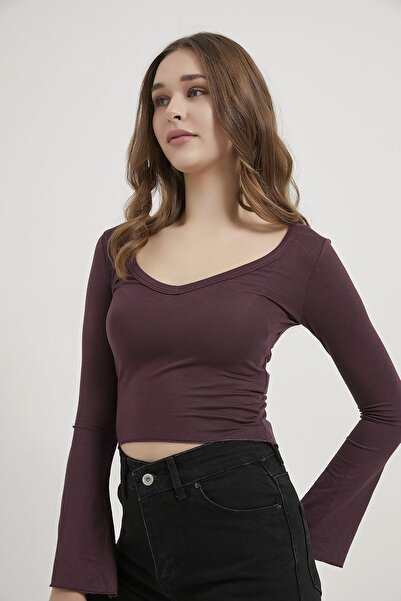 Arma Life بدلة نسائية ذات ياقة على شكل V وأكمام واسعة ناعمة من ARMALIFE 6859