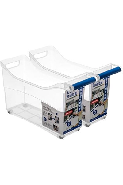 Arabest Storage Bins,2Pcs Large Capacity Kitchen Pulley Storage,Plastic Pantr...