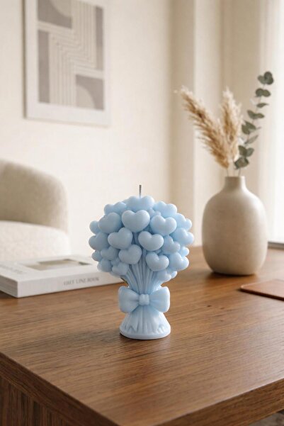 ORENACANDLE KALP BUKETİ EL YAPIMI DOĞAL SOYA MUM (10*5 cm)