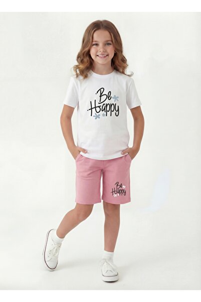 panios kids Round Neck T-Shirt with Colorful Capri Print Detail Summer Girls'...