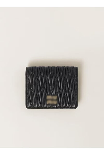 MIUI Little matelassé nappa leather wallet small money card bag