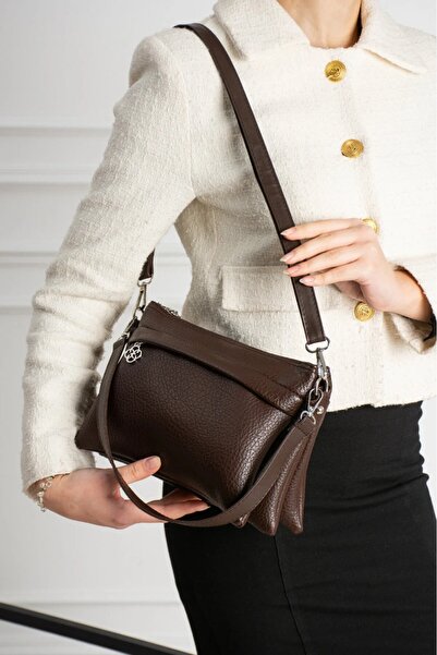 MILANOFOX Γυναικεία τσάντα χιαστί 7 θέσεων Δερμάτινο Τσάντα ώμου — Τσάντα καθ...