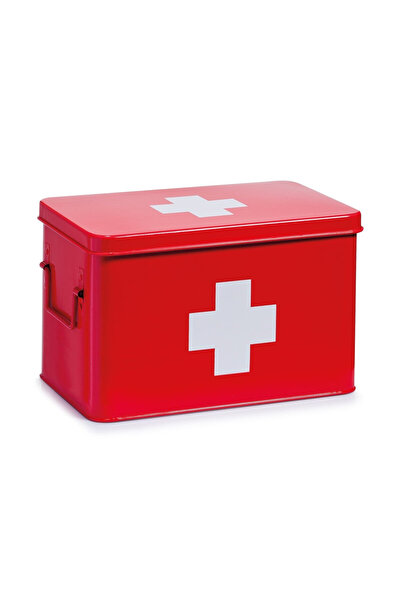 zeller Medicine Box, Metal, 32x20x20 cm, Red