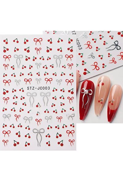 delis Marquise nail stickers, STICKER98, Red