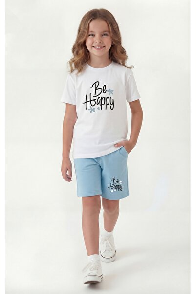 panios kids Round Neck T-Shirt with Colorful Capri Print Detail Summer Girls'...