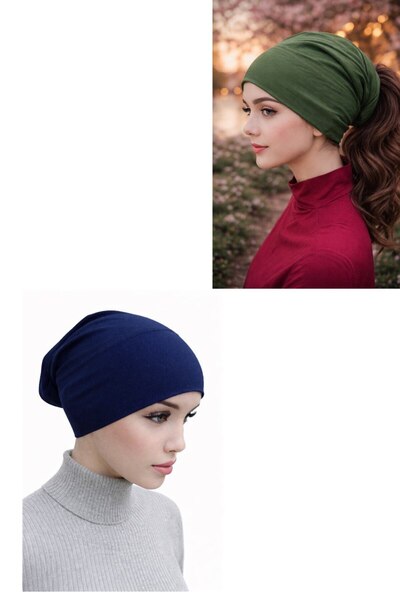 ALDAIYR 2 bucăți Hijab tip bone cu țeavă pentru fixare