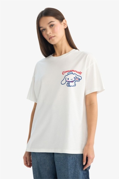 DeFacto Hello Kitty Oversized Printed Short Sleeve T-Shirt G1903Ax26Sp