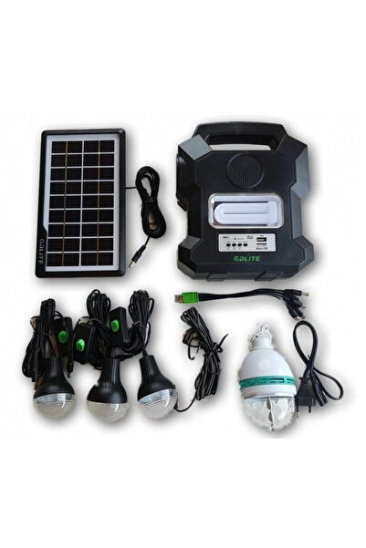 Mihai Portable solar kit Gdlite GD-1000A USB bluetooth FM radio MP3 4 bulbs i...