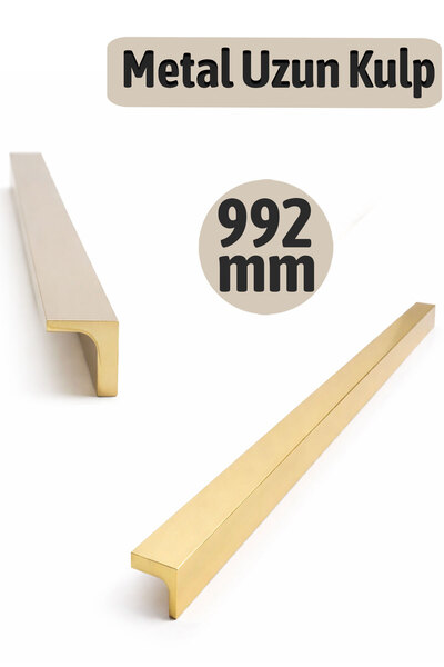 Badem10 Lada Flat Metal Gold Drawer Cabinet Handle 992 mm Modern Stylish Long...