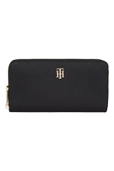 Tommy Hilfiger Zip Wallet with Logo, Black