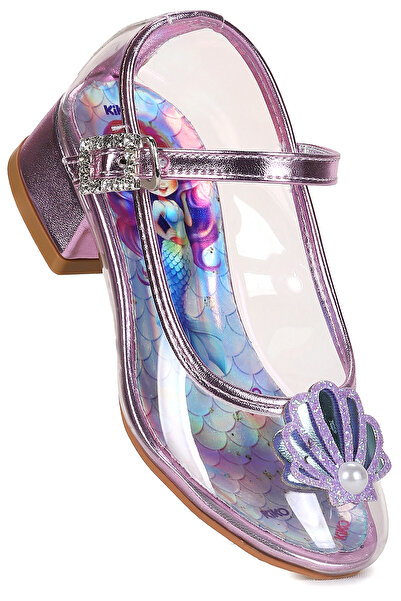 Kiko Kids Pantofi de seară cu toc pentru fete, model sirenă, transparenți