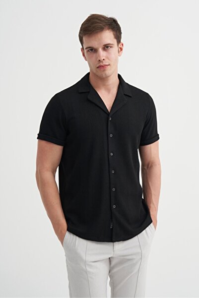Cazador Men's Short Sleeve Shirt 20000 Black