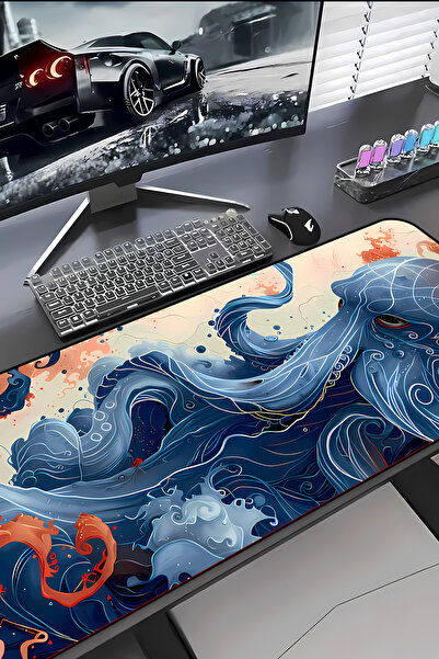 Charmbi لوحة ماوس Hırçın Deniz ProControl مقاس 30x70 لوحة ماوس للألعاب حذاء ب...