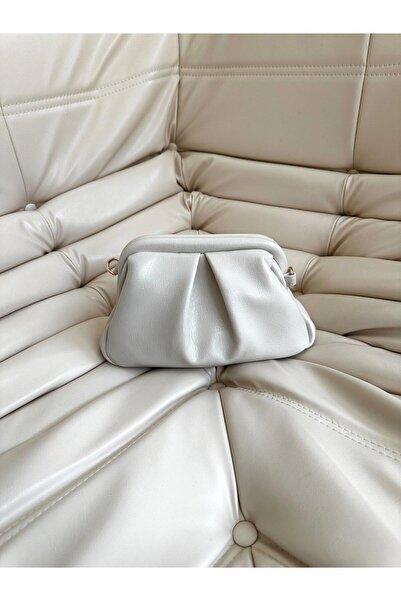 minebag حقيبة كلاتش فورم بحزام طويل ديجاس نسائية حقيبة كريمي