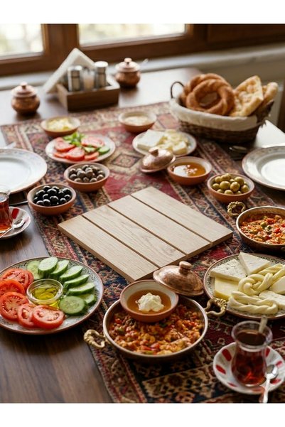 ZETA WOOD قاعدة وعاء الشاي من خشب البلوط - طقم من قطعتين