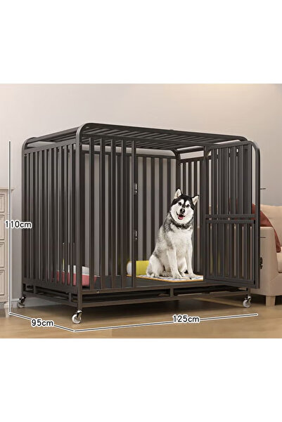 KEKE قفص فاخر قابل للطي ومتين للحيوانات الأليفة مع عجلات وباب