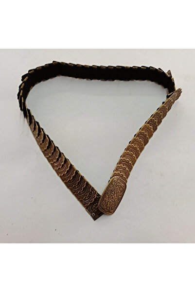 AĞIRSOY Elastic Women's Shoes Belt I, Metal Sequins, Antique Style, Length 70...