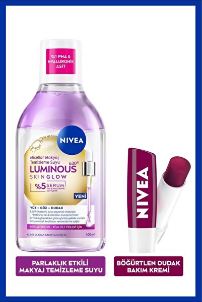 NIVEA Luminous630 Skin Glow Parlaklık Etki Micellar Makyaj Temizleme Suyu ve ...
