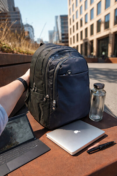 COMBİNE MİCHAİL Ανδρικό πολύχρωμο casual μαύρο Σακίδιο πλάτης