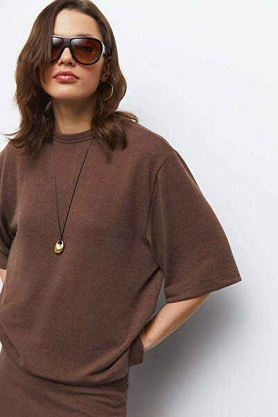 urban focus Sıfır Yaka Oversize T-Shirt