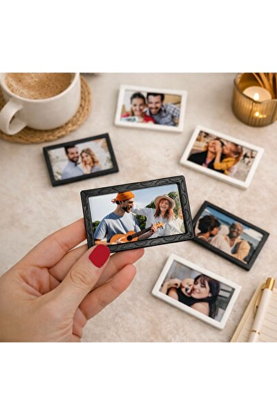 leylooks Dikdörtgen Çerçeveli Buzdolabı magneti (8x5 cm)