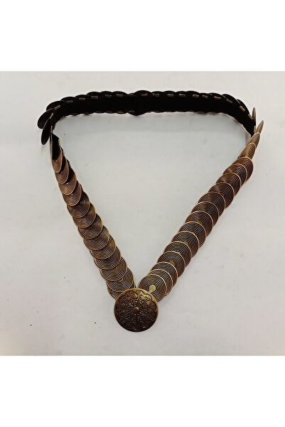 AĞIRSOY Elastic Women's Shoes Belt I, Metal Sequins, Antique Style, Length 70...