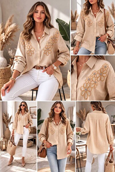 saloon collection Gömlek-OVERSİZE - BEJ