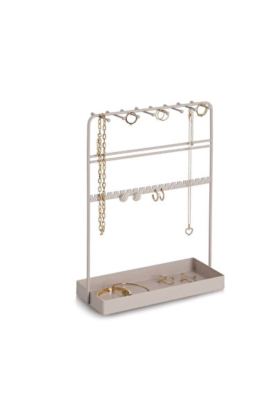 zeller Atlanta Jewelry Stand, Metal, Grey, 24 × 10 × 33 cm