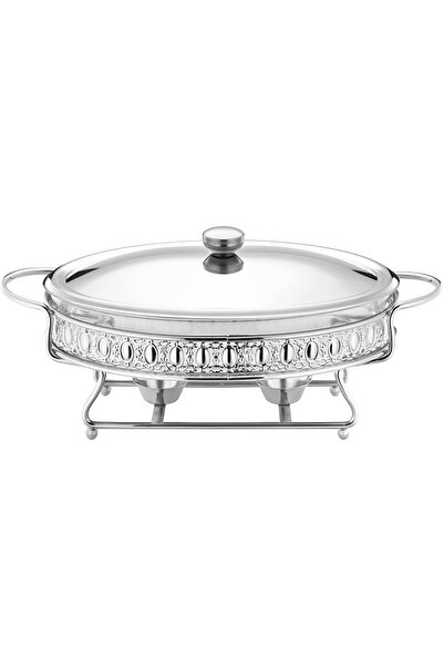 Arabest 1.5L Chafing Dish Buffet Set, Stainless Steel Food Warmer with Glass ...