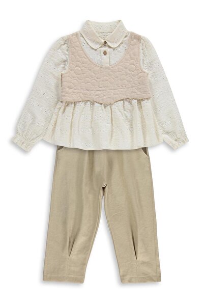 Obelia Κοριτσίστικο Σετ Φούτερ, Πουκάμισο και Παντελόνι με Ελαστικό Τελείωμα ...