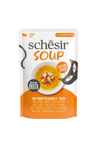 Schesir Tuna Pumpkin In Soup Pouch Wet Cat Food 40g