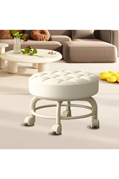 Sumkyle Low Height Rolling Stool with Wheels Heavy Duty Rolling Stools 360 Ro...