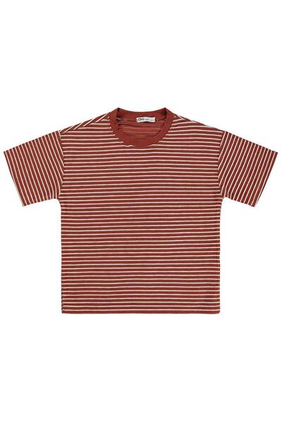 Civil Boys تي شيرت كابارتيم مخطط للأعمار من 6-9 سنوات - برتقالي للأعمار من 7-...