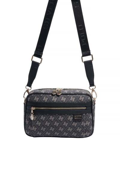 Silver Polo Silver & polo sp1280 women's Crossbody Bag monogram smoke-black