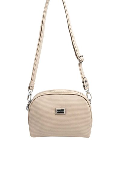 Silver Polo سليفر آند بولو SP765 للنساء حقيبة عابرة للجسم بيج رملي على شكل قر...