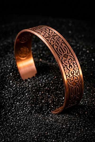 OSMANLI GÜMÜŞ Men's and Women's Copper Bracelet with Inner Armor and Protecti...