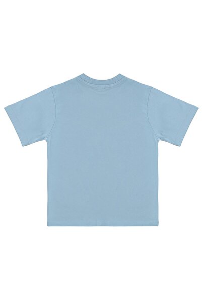 Civil Boys Basic Surf Label T-Shirt for 2-5 Years Old - Blue 3-4 Years Old