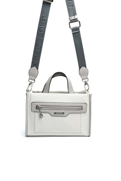 Silver Polo Silver & Polo SP1271 Femei geantă de mână Petek Alb-Gri