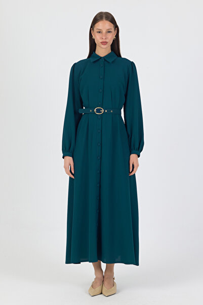 VAVİNOR Mono Belt Piece Dress - Petrol