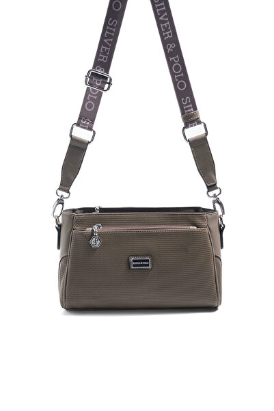 Silver Polo Silver & Polo Sp1273 Women's Crossbody Bag Honeycomb L.Khaki-Y.Green