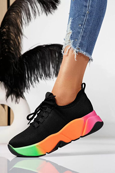 Zaira Women's black textile sneakers Maria #24609 - 39