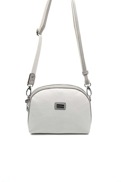 Silver Polo Silver & Polo Sp765 Women's Crossbody Bag Plain White-Grey