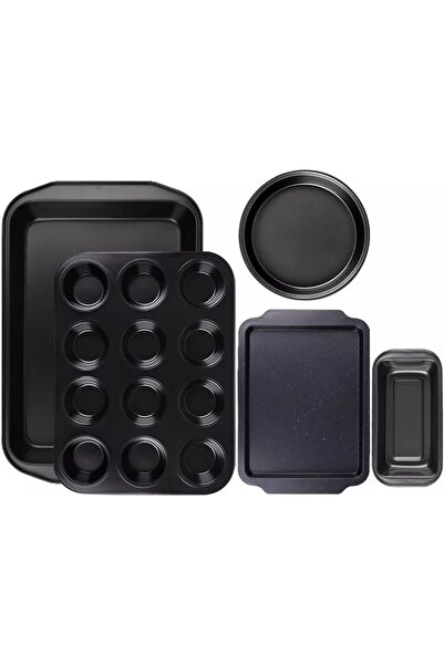 Arabest Nonstick Bakeware Set, 12-Cup Muffin Pan, Carbon Steel Baking Trays, ...