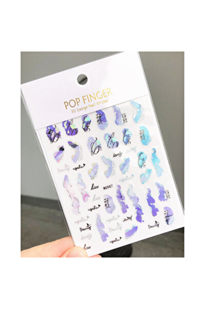 delis Marquise nail stickers, STICKER141, Purple