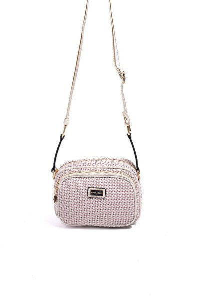 Silver Polo Silver & polo sp1111 women's Crossbody Bag goose foot Plaid burgu...