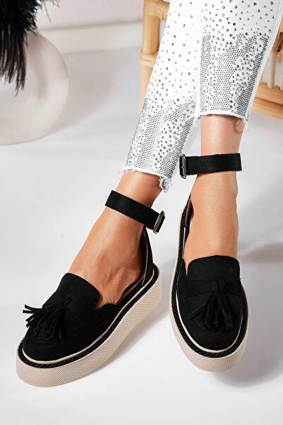 Zaira Pantofi casual dama negri din piele ecologica intoarsa Aryan #24612 - 40