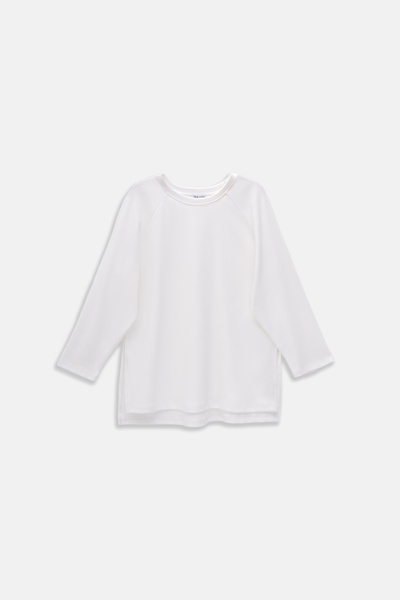 EBU Prive Hanorac interlock cu mânecă lungă pentru femei, ecru